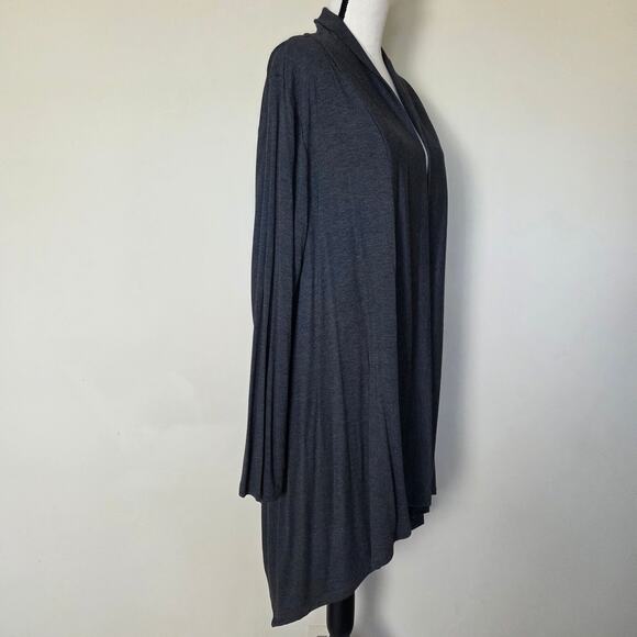 NWT Liz Claiborne Weekend Woman 3X Long Sleeve Open Cardigan Gray - Picture 3 of 16